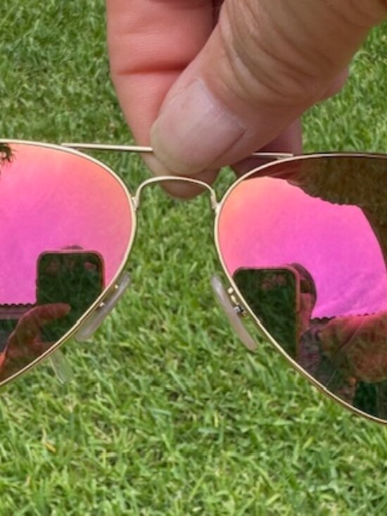 Ray-Ban RB3025 Aviator Sunglasses 112/4T Gold/Pink Flash Lens main image 15